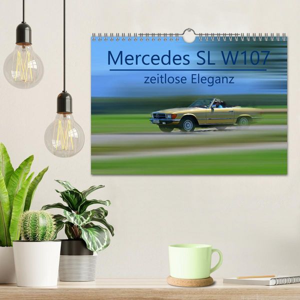Produktbild: Mercedes SL W107 - zeitlose Eleganz (Wandkalender 2026 DIN A4 quer), CALVENDO Monatskalender