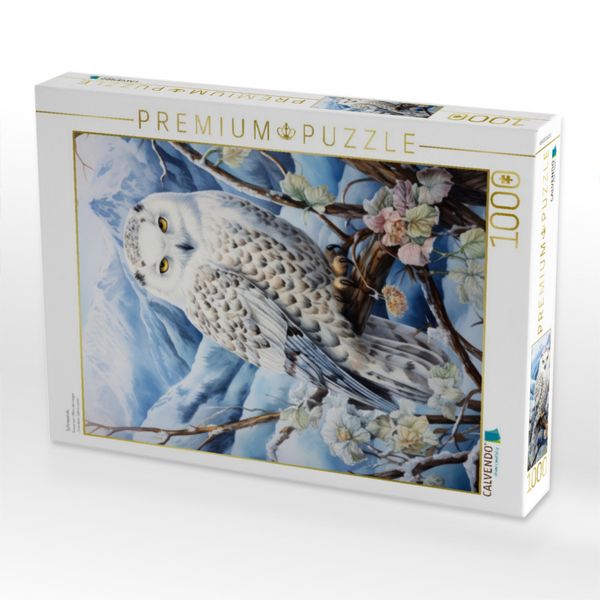 Produktbild: CALVENDO Puzzle Schneeeule | 1000 Teile Lege-Gr&ouml;&szlig;e 64x48cm Foto-Puzzle f&uuml;r gl&uuml;ckliche Stunden