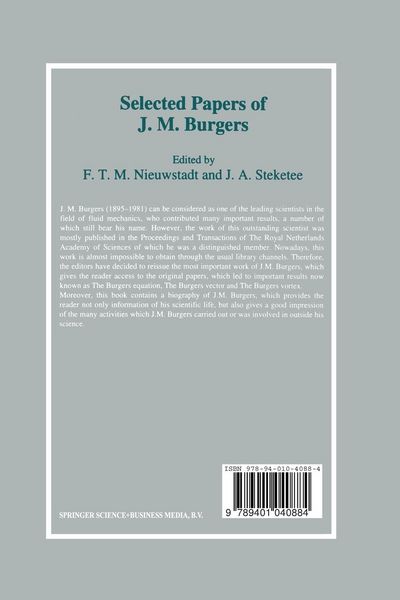 Produktbild: Selected Papers of J. M. Burgers