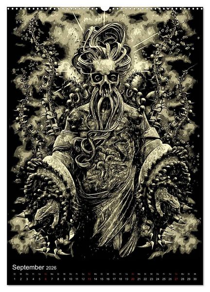 Produktbild: BLOODBOY/ HORROR ILLUSTRATION V1 (Wandkalender 2026 DIN A2 hoch), CALVENDO Monatskalender