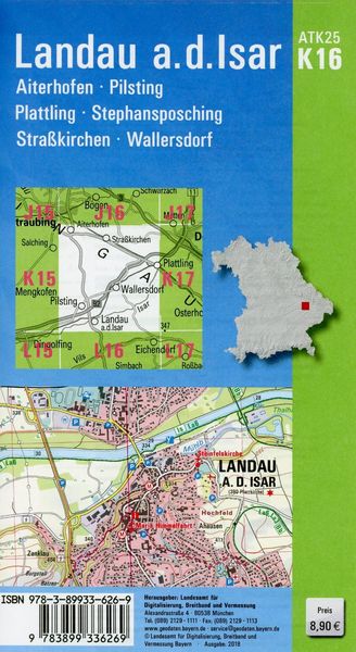 Produktbild: Landau an der Isar 1 : 25 000