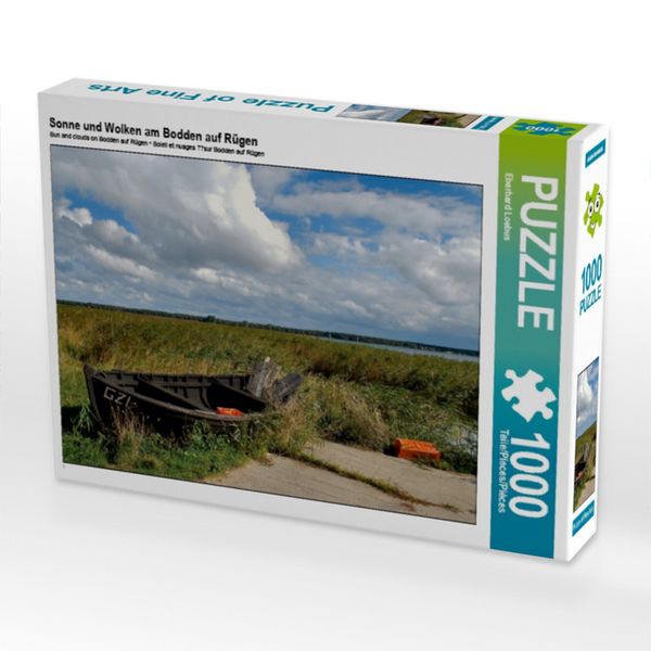 Produktbild: CALVENDO Puzzle Sonne und Wolken am Bodden auf R&uuml;gen | 1000 Teile Lege-Gr&ouml;&szlig;e 64x48cm Foto-Puzzle f&uuml;r gl&uuml;ckliche Stunden