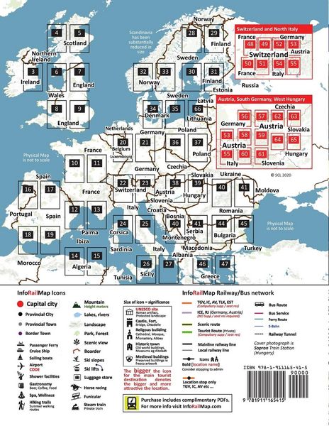 Produktbild: RailPass InfoRailMap 2020 - Discover Your Europe