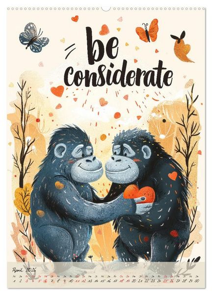Produktbild: Secrets of love - mit Liebe durch das Jahr (hochwertiger Premium Wandkalender 2026 DIN A2 hoch), Kunstdruck in Hochglanz