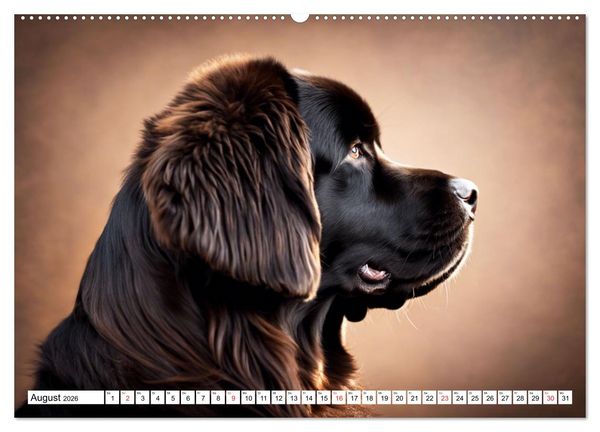 Produktbild: Neufundl&auml;nder - Liebenswerte B&auml;ren (hochwertiger Premium Wandkalender 2026 DIN A2 quer), Kunstdruck in Hochglanz
