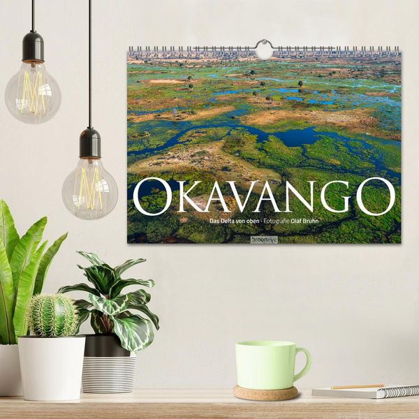 Produktbild: Okavango - Das Delta von oben (Wandkalender 2026 DIN A4 quer), CALVENDO Monatskalender