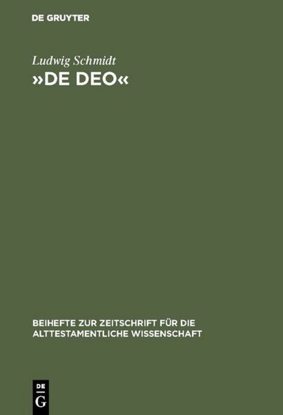 Produktbild: &raquo;De Deo&laquo;