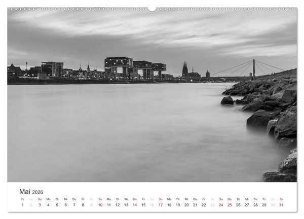 Produktbild: K&ouml;ln - monochrome Ansichten (Wandkalender 2026 DIN A2 quer), CALVENDO Monatskalender