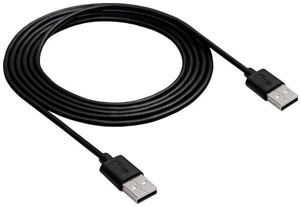 Produktbild: Akyga USB-Kabel USB-A Stecker, USB-A Stecker 1.80m Schwarz AK-USB-11