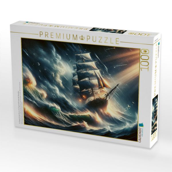 Produktbild: CALVENDO Puzzle Im Angesicht des Sturms: Ein Segelschiff trotzt den Gewalten | 1000 Teile Lege-Gr&ouml;&szlig;e 64x48cm Foto-Puzzle f&uuml;r gl&uuml;ckliche Stunden