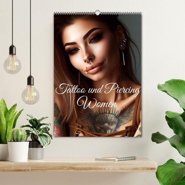 Produktbild: Tattoo und Piercing Women (Wandkalender 2026 DIN A2 hoch), CALVENDO Monatskalender
