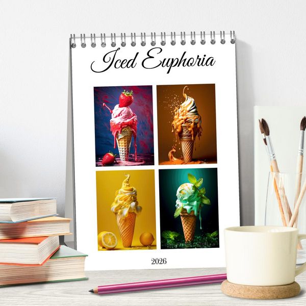 Produktbild: Iced Euphoria (Desk Calendar 2026 DIN A5 portrait), CALVENDO 12 Month DeskCalendar