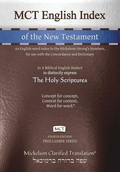 Produktbild: MCT English Index of the New Testament, Mickelson Clarified