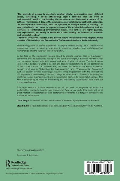 Produktbild: Social Ecology and Education