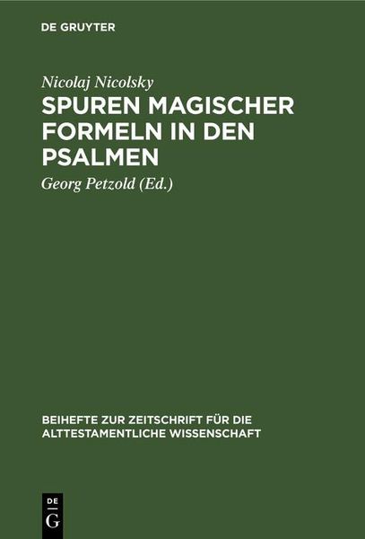 Produktbild: Spuren magischer Formeln in den Psalmen