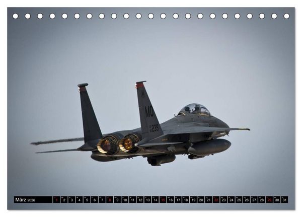 Produktbild: Kriegstechnik. Kampfjet-Impressionen (Tischkalender 2026 DIN A5 quer), CALVENDO Monatskalender