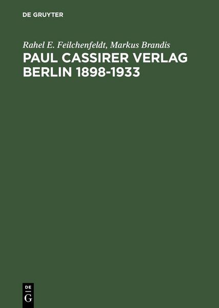 Produktbild: Paul Cassirer Verlag Berlin 1898-1933