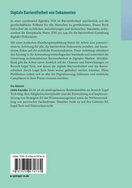 Produktbild: Digitale Barrierefreiheit von Dokumenten