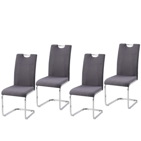 Produktbild: HTI-Living Schwingstuhl KellyC Grau Webstoff 4er Schwingstuhl KellyC Grau Webstoff 4er