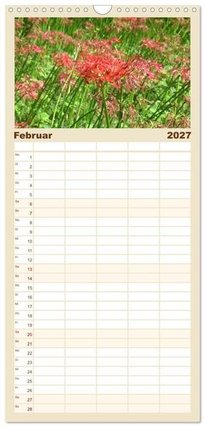 Produktbild: Familienplaner 2027 - Die Natur Japans mit 5 Spalten (Wandkalender, 21 x 45 cm) CALVENDO
