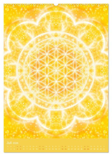 Produktbild: Blume des Lebens - Harmonie durch Symbolkraft (Wandkalender 2026 DIN A2 hoch), CALVENDO Monatskalender