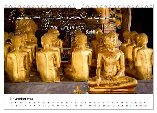 Produktbild: Buddhistische Weisheiten (Wandkalender 2026 DIN A4 quer), CALVENDO Monatskalender