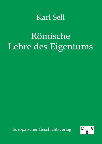 Produktbild: R&ouml;mische Lehre des Eigentums