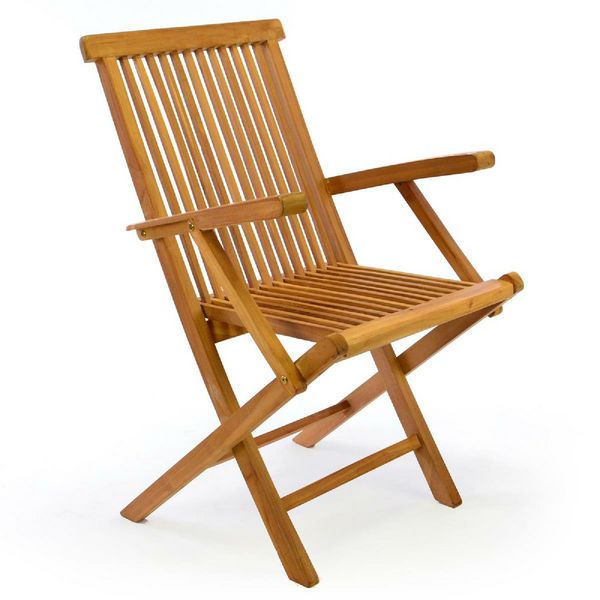 Produktbild: 4er Gartenstuhl Hochlehner Klappstuhl Holz Teak