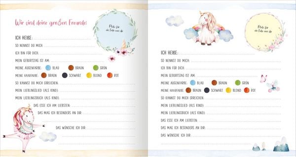 Produktbild: Meine ersten Freunde &ndash; Einh&ouml;rner (Aquarell-Optik)