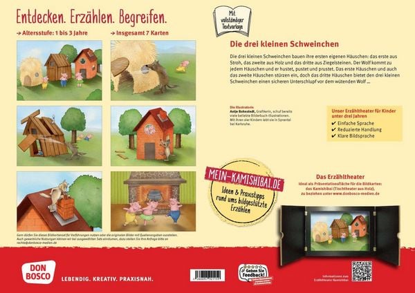 Produktbild: Die drei kleinen Schweinchen. Kamishibai Bildkartenset