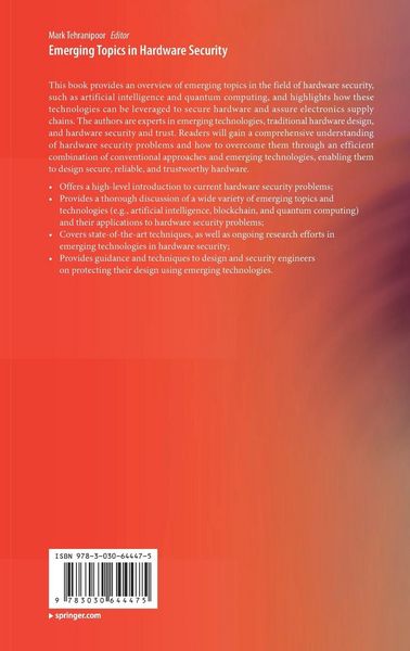 Produktbild: Emerging Topics in Hardware Security