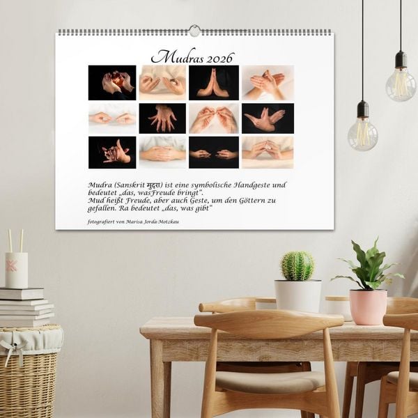 Produktbild: Mudras / 2026 (Wandkalender 2026 DIN A2 quer), CALVENDO Monatskalender