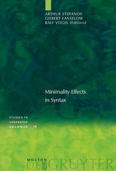 Produktbild: Minimality Effects in Syntax