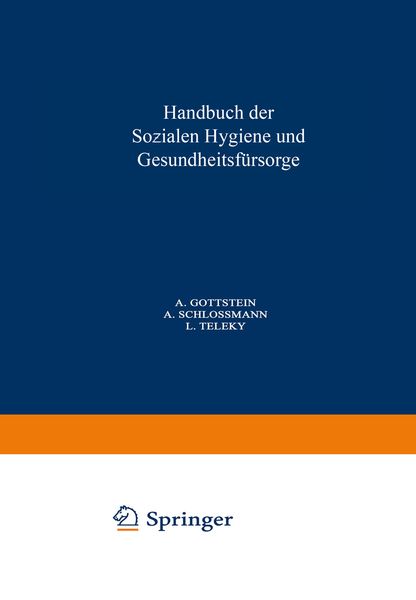 Produktbild: Handbuch der Soƶialen Hygiene und Gesundheitsf&uuml;rsorge