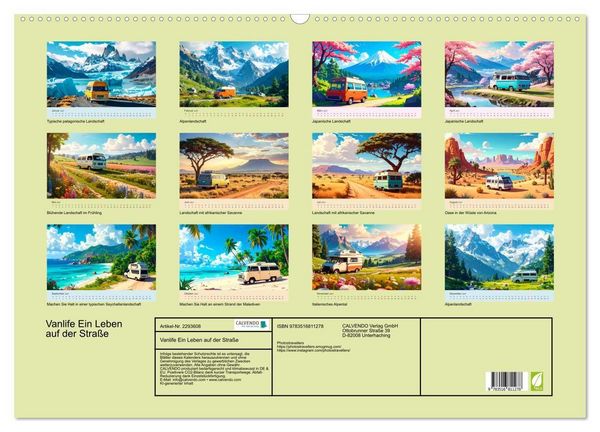 Produktbild: Vanlife Ein Leben auf der Stra&szlig;e (Wandkalender 2027 DIN A2 quer), CALVENDO Monatskalender