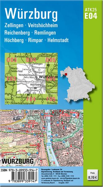 Produktbild: ATK25-E04 W&uuml;rzburg (Amtliche Topographische Karte 1:25000)