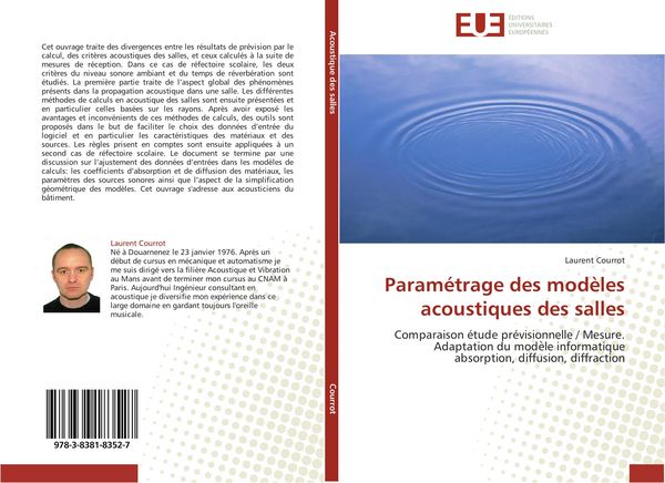 Produktbild: Param&eacute;trage des mod&egrave;les acoustiques des salles
