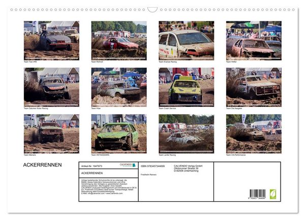 Produktbild: ACKERRENNEN (Wandkalender 2026 DIN A2 quer), CALVENDO Monatskalender