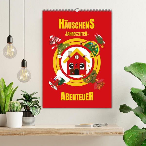 Produktbild: H&auml;uschens Jahreszeiten-Abenteuer (Wandkalender 2026 DIN A2 hoch), CALVENDO Monatskalender