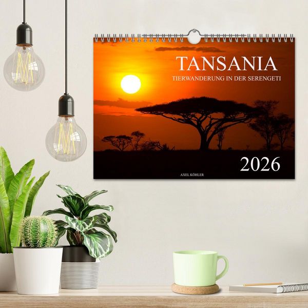 Produktbild: Tansania - Tierwanderung in der Serengeti (Wandkalender 2026 DIN A4 quer), CALVENDO Monatskalender