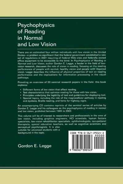 Produktbild: Psychophysics of Reading in Normal and Low Vision