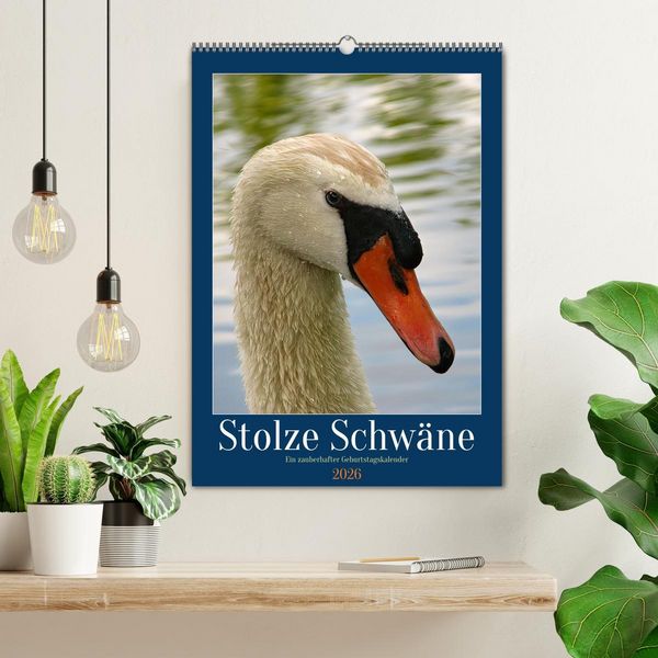 Produktbild: Stolze Schw&auml;ne (Wandkalender 2026 DIN A2 hoch), CALVENDO Monatskalender