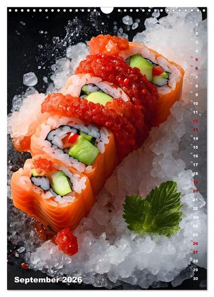 Produktbild: K&ouml;stliches Sushi (Wandkalender 2026 DIN A3 hoch), CALVENDO Monatskalender