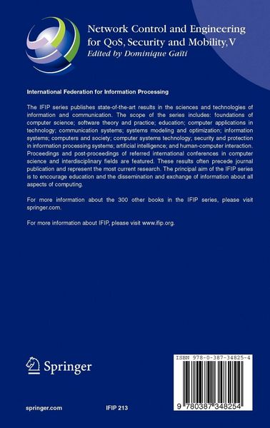 Produktbild: Network Control and Engineering for QoS, Security and Mobility, V