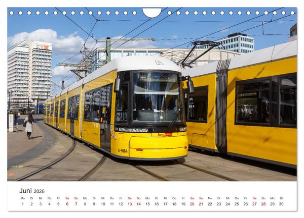 Produktbild: Trams und Stra&szlig;enbahnen (Wandkalender 2026 DIN A4 quer), CALVENDO Monatskalender