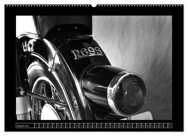 Produktbild: BMW R69S in schwarzweiss (Wandkalender 2026 DIN A2 quer), CALVENDO Monatskalender