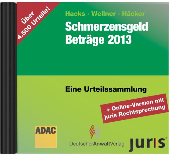 Produktbild: SchmerzensgeldBetr&auml;ge 2013 (CD-ROM plus Online-Zugang)