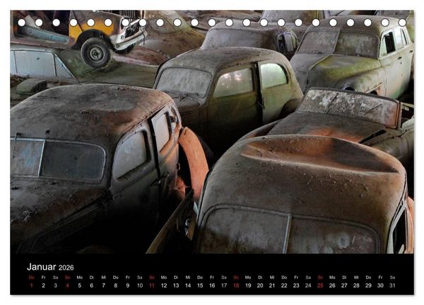 Produktbild: ROSTLAUBEN Die sch&ouml;nsten Autowracks (Tischkalender 2026 DIN A5 quer), CALVENDO Monatskalender