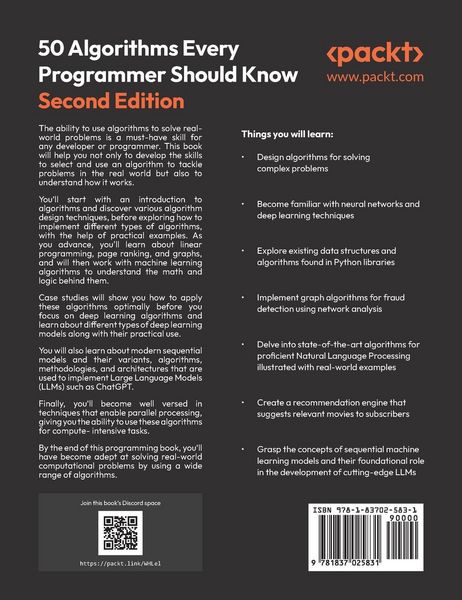 Produktbild: 50 Algorithms Every Programmer Should Know - Second Edition
