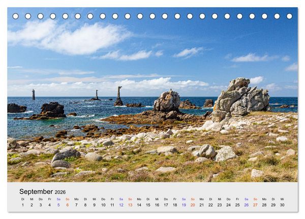 Produktbild: Bretagne Traumhafte K&uuml;sten in Frankreichs Nordwesten (Tischkalender 2026 DIN A5 quer), CALVENDO Monatskalender